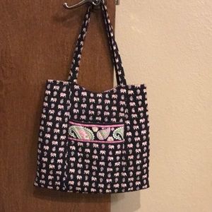 Vera Bradley pink elephant tote bag